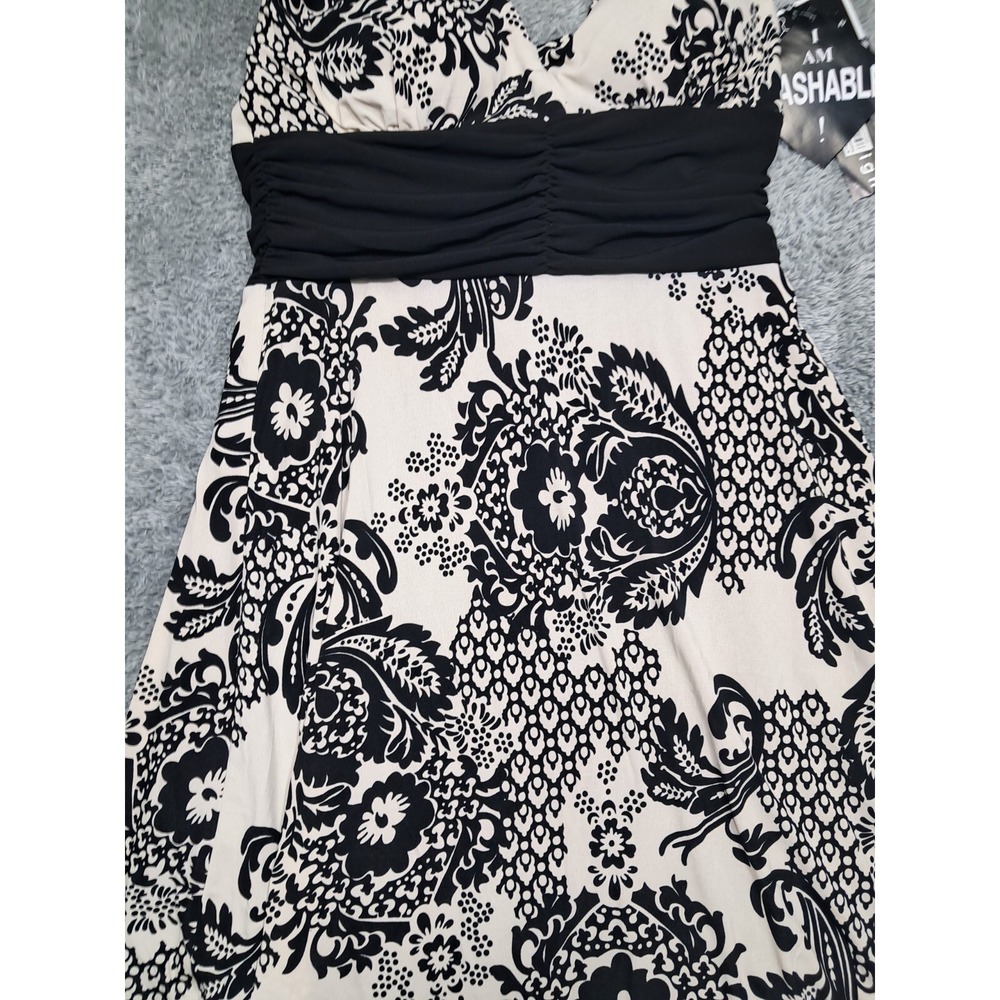 New MadisonLeigh Dress Womens Sz 12 Sleeveless Built in Bra Halter V-Neck Sun - Picture 5 of 16